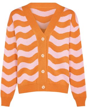 INGMARSON Waves Cardigan Wool & Cashmere - Orange