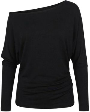 Monlicia Luna Long Sleeve Stretch Fall Top - Black
