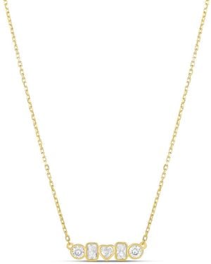 SHYMI Multi Shape Bezel Pendant Necklace - Metallic