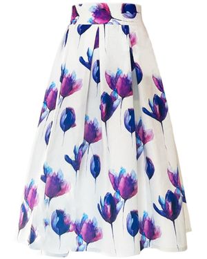 Richa Sharma Midi Skirt - Blue