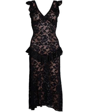 Love and Nostalgia Summer Love Lace Midi Dress - Black