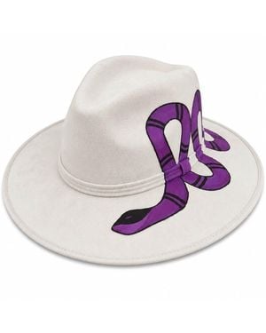 Bella Soul Serpent Painted Hat - Purple