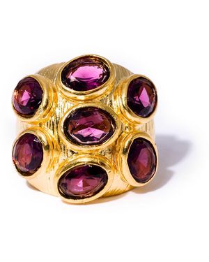 Kybele Studio Amethyst Multi-Gemstone Cocktail Ring - Pink