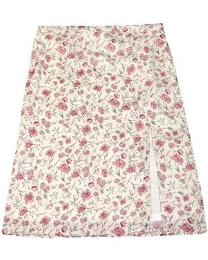 REISTOR Brunch Petal Fusion Satin Skirt - Natural