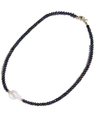 Urbane Jewelry Studio Widdow Pearl Necklace - Metallic