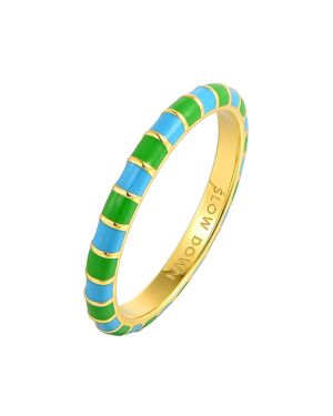 Pinnole Celeste Thin Ring - Blue