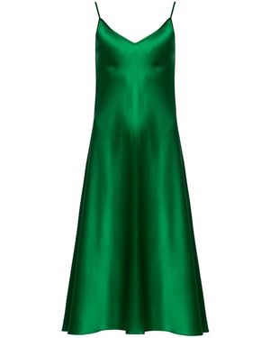 Roses Are Red The Silk Slipdress - Green