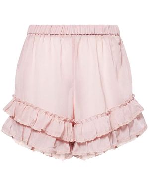 Amy Lynn Paola Ruffle Frill Shorts - Pink