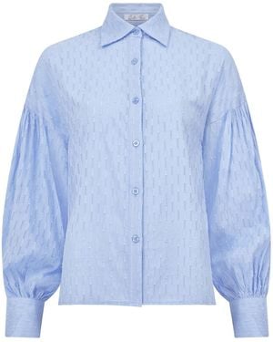 Lula-Ru Ida Cotton Shirt - Blue
