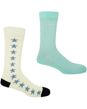 Peper Harow - Made in England Recycled Ribbed Light & Starfall Socks Bundle - Green