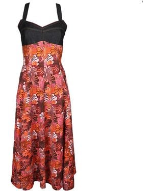Lalipop Design Hibiscus Midi Dress - Red