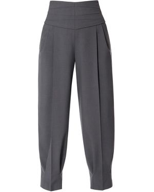 AGGI by HALEWSKI Bianca Castlerock Cropped Trousers - Grey