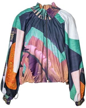 ARTISTA Ivy Printed Zipped Jacket - Blue