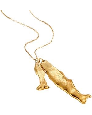 Posh Totty Designs Big Fish Little Fish Fortune Pendant Necklace - Metallic