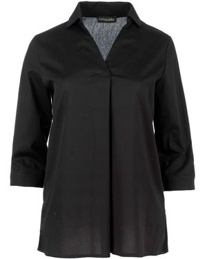 Conquista V Neck Top - Black