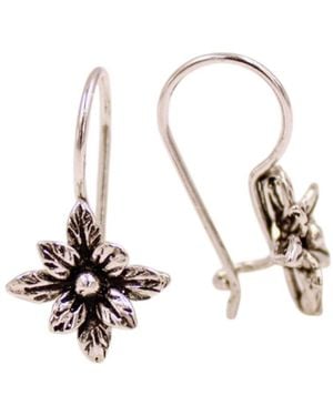 1610Istanbul Istanbulite Floral Earrings - Metallic