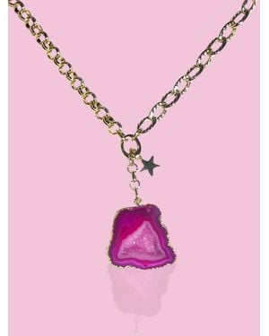 Magpie Rose North Star Necklace - Pink