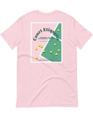 Anchor and Crew Cotton Court Etiquette Tennis Club League Organic Cotton T-Shirt - Pink
