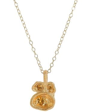 Claire Hill Designs Citrine Lichen Pendant Necklace - Metallic