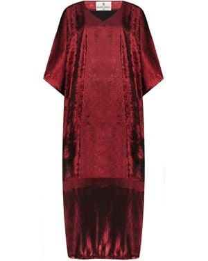 DHARA SHETH DUBAI Scarlett Long Partywear Kaftan Dress - Red