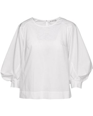 Conquista Top With Bishop Sleeves - White