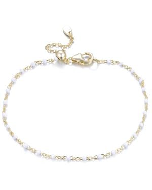 KAMARIA Enamel Beaded Chain Bracelet - Metallic