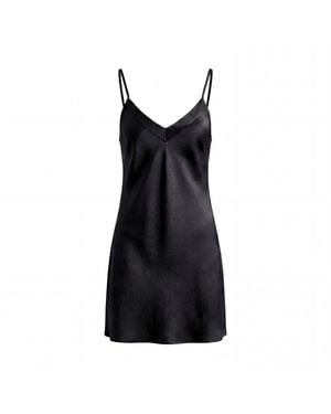 Vimissia Bubble Silk Slip Dress - Black