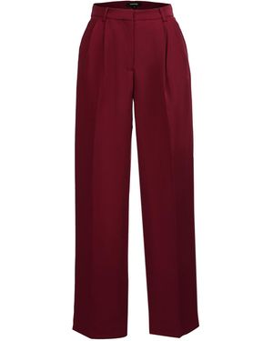 Smart and Joy Tailor Straight Pleats Trousers - Red