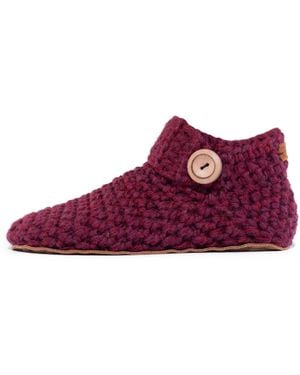 Kingdom of Wow Cosy Ankle Boot Wool Slippers For - Purple
