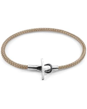 Anchor and Crew Sand Cambridge & Rope Bracelet - Metallic