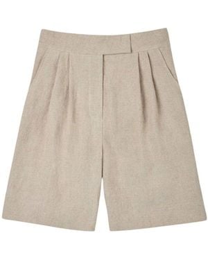 Dāl the Label Neutrals Linen Wide Suit Shorts Natural