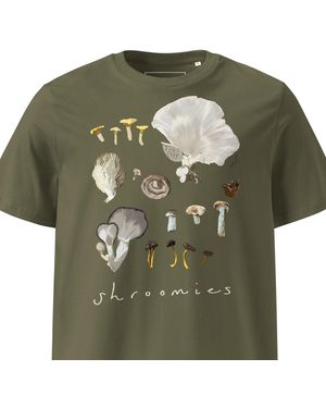 Assel Shroomies. Organic Cotton T-Shirt - Green