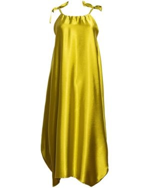Bianca Popp Semiballoon Dress With Ribbons - Yellow