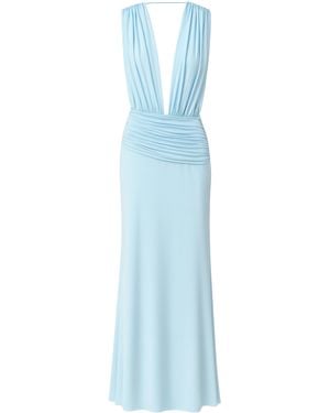 NAZLI CEREN Vivienne Long Jersey Dress - Blue