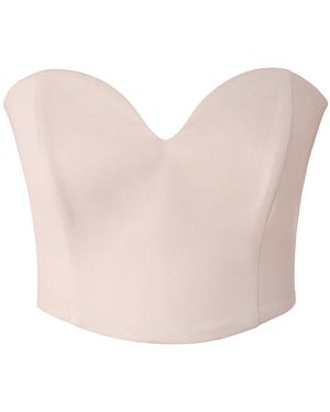 AGGI by HALEWSKI Neutrals Lara Pearl Ivory Corset Top - Pink