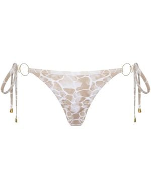 Sophia Alexia Neutrals Sand Pebbles Tahiti Bikini Bottom - White