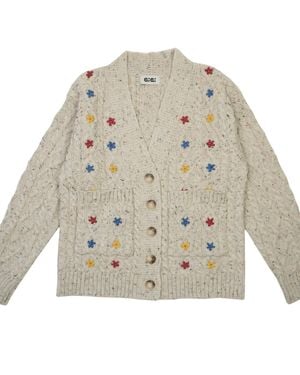 Gigi Knitwear Neutrals Wild Flower Cardi - Grey