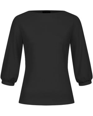 Marianna Déri Boat Neckline Top - Black