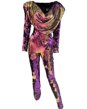 Harmonia Ny Lemuria Seven Sequined Chameleon Multicolored Catsuit By Dani Watanabe