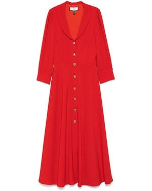 Nissa Crepe Midi Dress - Red