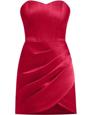 Tia Dorraine A Touch Of Glamour Satin Mini Dress - Red
