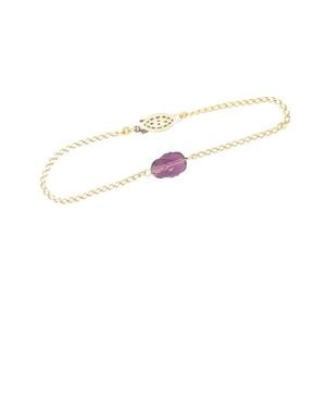 SALOME Amethyst Scarab Bracelet - Metallic