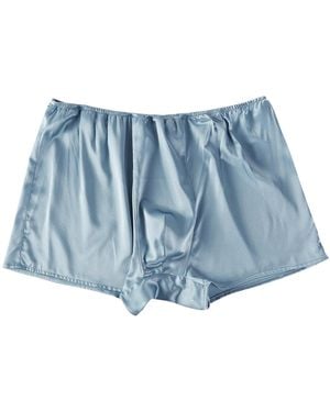 Soft Strokes Silk Steel Pure Mulberry Silk Trunks - Blue