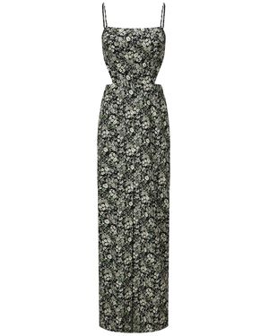 NUAJE NUAJE Felicia Floral-Print Openback Dress - Green