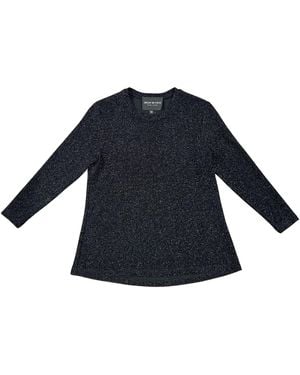 Lindsay Nicholas New York Disco Glitter Bracelet Sleeve Top - Blue