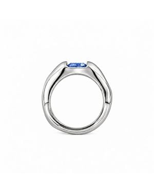 Serotonin Complice Pinky Ring With Sapphire - Metallic