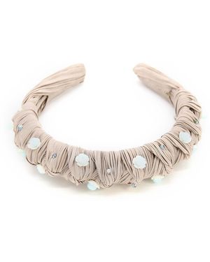 ADIBA Neutrals Cattleya Handmade Beaded Headband - Metallic