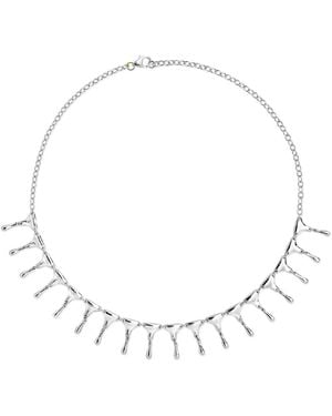 Lucy Quartermaine Half Dancing Drop Necklace - Metallic