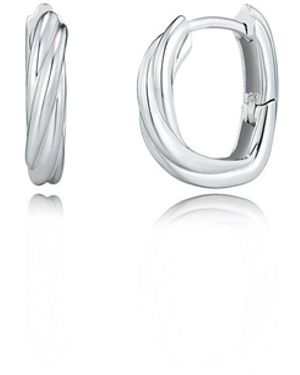 Didier Dubot Sélection. D Twisted Hoop Earring - White