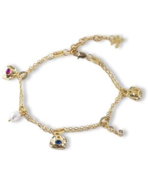 Classicharms Iris Gemstone Charm Anklet - Metallic